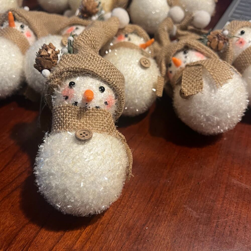Holiday time snowman Christmas Ornament rustic country Holiday Decor Festive